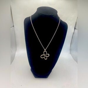James Avery Retired Linked Heart Butterfly Chain with Pendant